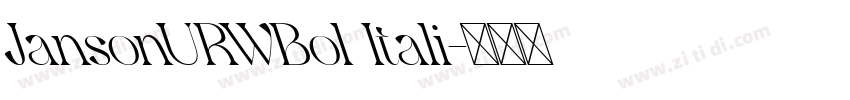 JansonURWBol Itali字体转换